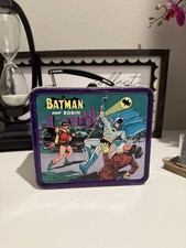 Fiambrera metálica Batman Aladdin vintage años 60 sin termo hecha en EE. UU.