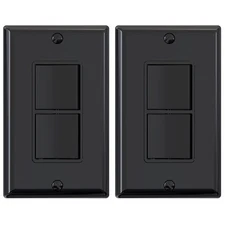 ELEGRP Decorator Double Rocker Light Switch, Two Single Pole Electrical... 