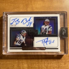 2022 Panini One Tedy Bruschi/Ty Law Plus One Signatures Dual Auto /20 Patriots