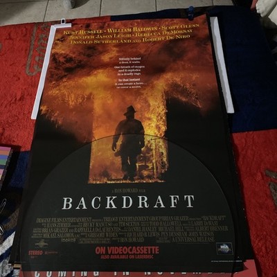 1991 BACKDRAFT Kurt Russell MOVIE POSTER 27''x40'' Firemen