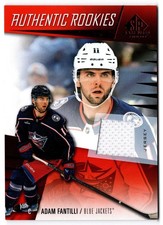 2023-24 SP Game Used Authentic Rookies Red Jersey ADAM FANTILLI 227 Blue Jackets
