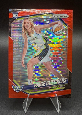 Paige Bueckers Rookie 2025 Panini Prizm Variation Red Pulsar /299 Wings #147