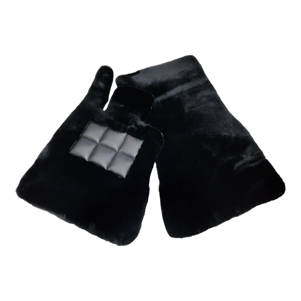 Alfombrillas coche piel de oveja negras genuinas Mercedes Benz R232 Maybach SL680 AMG SL63 SL55 Foto 2 de 4