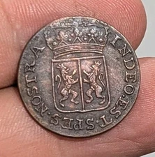 1792 Dutch Netherlands Voc Duit New York Penny Gelderland HIGH GRADE Coin_Z594