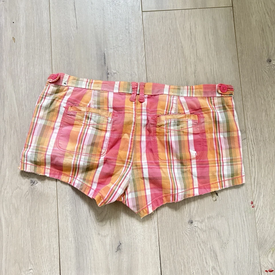 Mini pantalones cortos a cuadros vintage de Abercrombie & Fitch para mujer talla 0 Foto 2 de 2