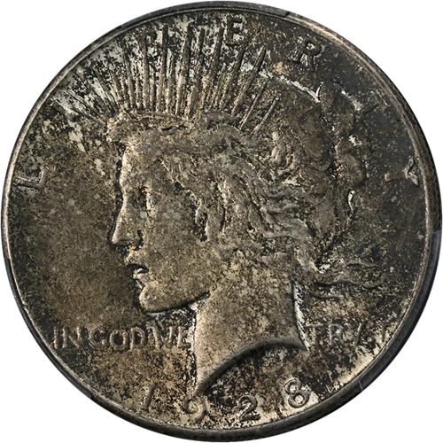 1928-P Peace Dollar PCGS AU58 Key Date Decent Eye Appeal Nice Strike