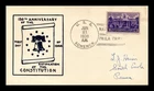 US COVER RATIFICATION OF CONSTITUTION FDC SCOTT 835 USS SCHENCK NAVAL CANCEL