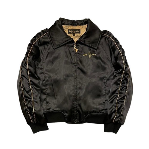 VTG Y2K 2000s iconic Baby Phat satin bomber jacket with cat logo Size L - Picture 2 of 8