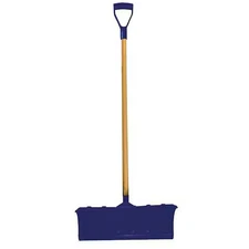 Snow Shovel, 22 1/4 In W X Plastic Blade, 42 In L Wood Handle, 36Rg03