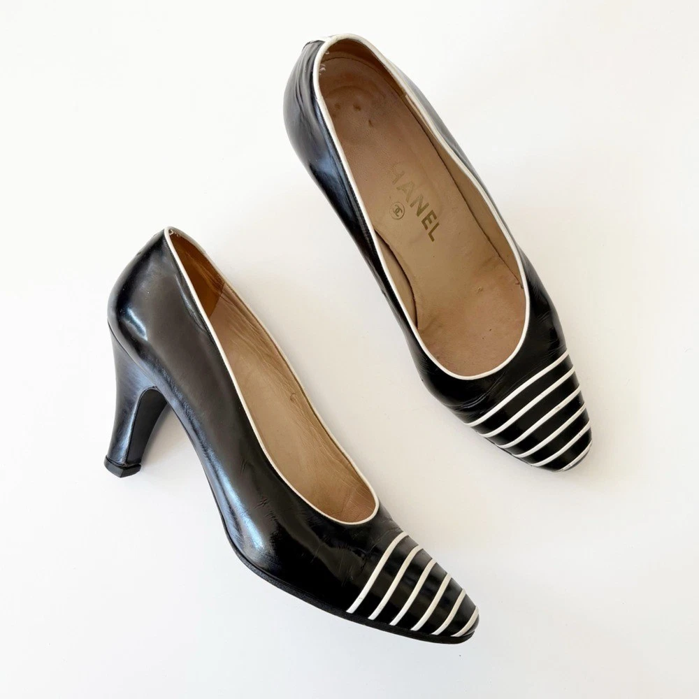 CHANEL Pump Striped Heels for Women for sale | eBay