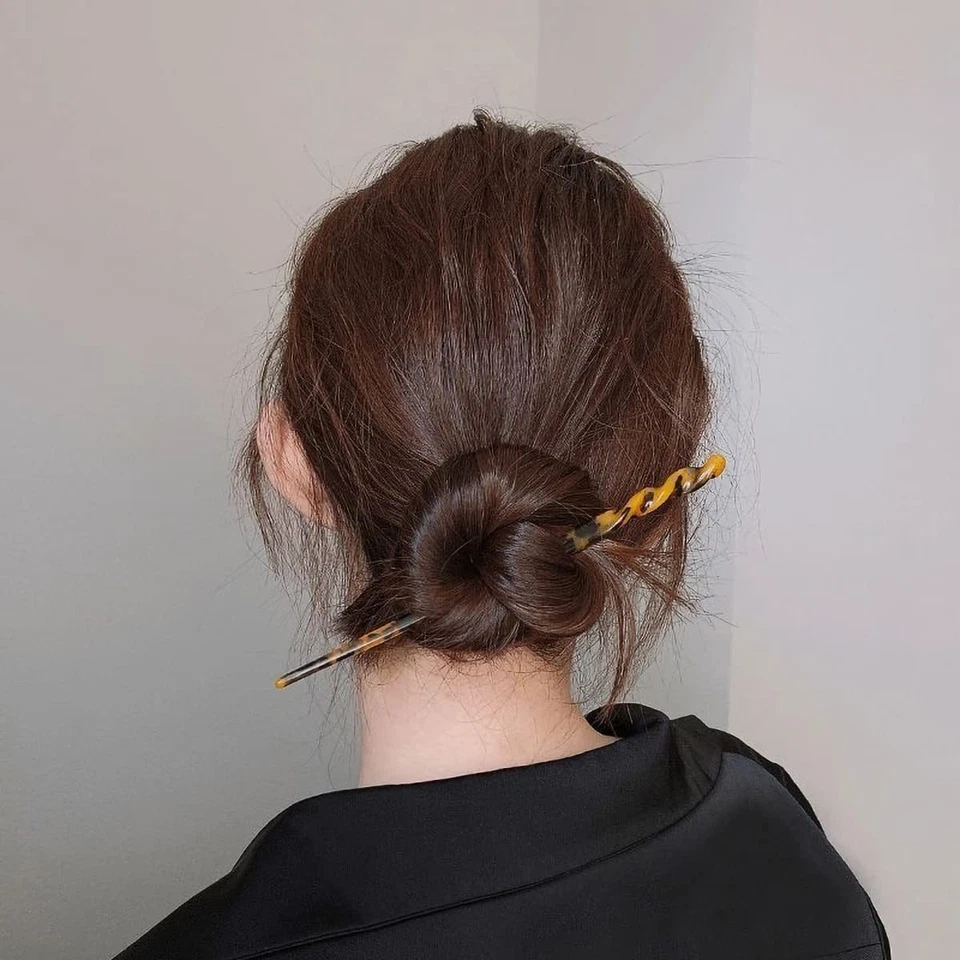 Horquilla Comfortis carey, horquilla individual, adorno para el cabello, estilo japonés,_ Foto 2 de 4