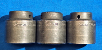Snap-On 3pc SAE 1/2'' dr shallow 6pt impact socket set 1-7/16'', 1-3/8'', 1-5/16''