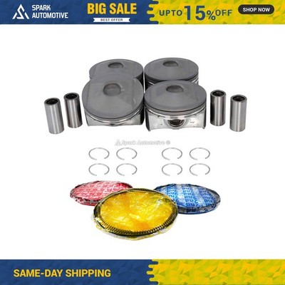 Pistons w/ Rings fit Fits 12-13 Mazda 3 2.0L L4 DOHC 16V