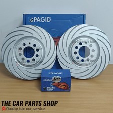 FOR RANGE ROVER VELAR 2.0 MK1 PAGID DRILLED GROOVED REAR DISCS 350MM PADS SENSOR