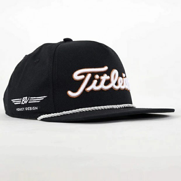 Titleist Vokey Tour Rope Flat Bill Cap Black White Orange