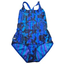 Vintage Speedo Aquatic Fitness One Piece Swimsuit NWT Size 18 Ultraback Blue