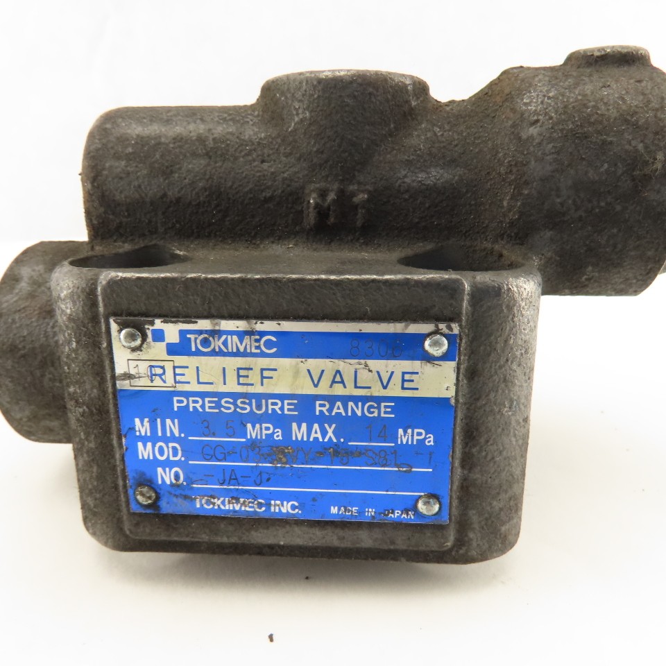 Tokyo Keiki Tokimec CG-03-CVY-15-S81-JA-J Relief Valve for