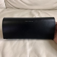 YSL Saint Laurent Black Leather Glasses Case with Cloth Magnetic Closure