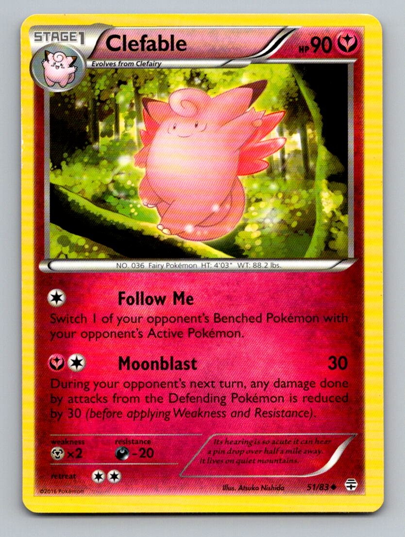 Clefable 51/83 Uncommon Generations Pokemon Lightly Played