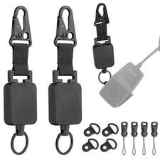 fantaseal 2-Pack Retractable Steel Rope CB Mic Hanger Holder Microphone Car M...