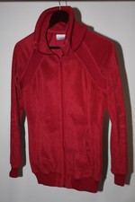 Womens Columbia Fleece Jacket Size Small Red Full Zip Thicker Style Coat