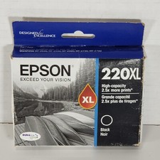 Genuine Epson 220XL T220XL120 Black Ink Cartridge Exp 06/2022 NOS Sealed