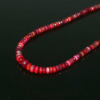 AAA Flashy Ethiopain Opal Opal Faceted Beads Red Gift For Sister 6258