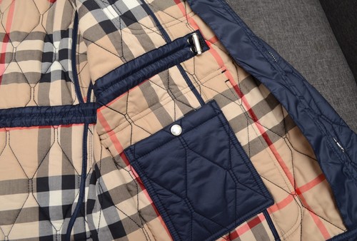 Authentic Men's Burberry Garrington Elevated Quilted Jacket Coat Blue Size XL - Picture 17 of 18