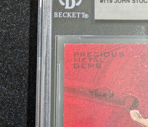 1997-98 Metal Universe Precious Metal Gems #119 John Stockton /100 - Picture 3 of 6