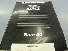 Dodge Ram 50 1991 châssis moteur carrosserie concessionnaire manuel d'entretien OEM livraison gratuite