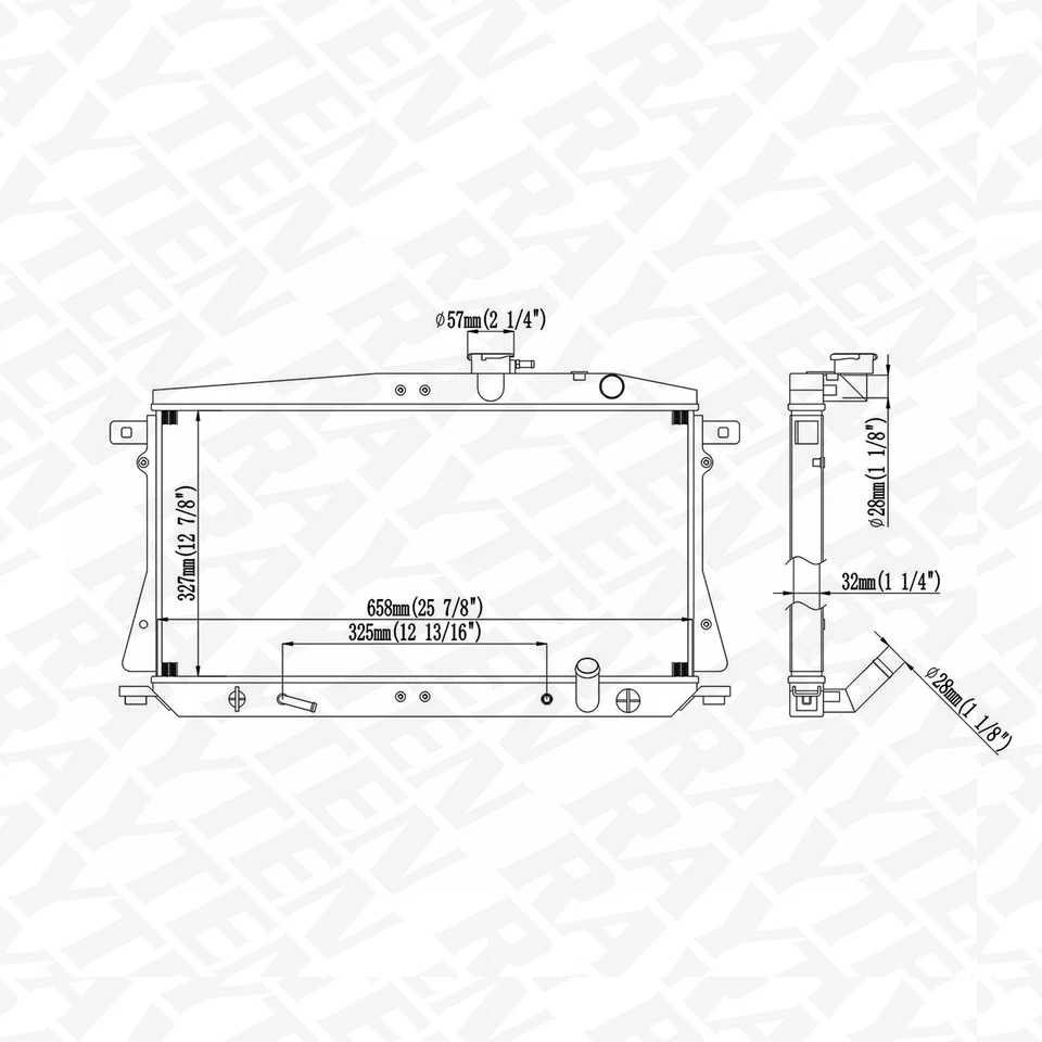 DPI 863 Aluminum Radiator For 1985-1987 Honda Prelude 19010PJ6661 19010PJ6671 - Imagem 2 de 4