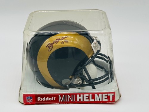 Riddell Mini Football Helmet St Louis Rams Signed Brad Lau - Picture 1 of 7