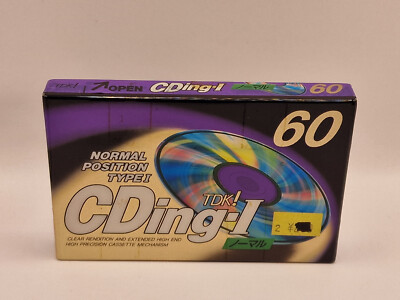 TDK CDing-I  60   Blank Audio Cassette Tape (Sealed) NEW