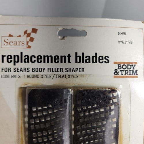 New Sears MYL1978 Replacement Blades For Sears Body Filler Shaper 1 Round Flat - Picture 2 of 4