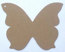 2 ~ BUTTERFLY CHiPBOARD PAGES ~ Bare Unfinished Die Cuts - 6 - 5/16"  Wide