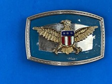 United States Of America Eagle With Shield Belt Buckle Colorful Different