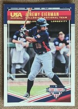 2018 Panini Stars & Stripes Longevity Jeremy Eierman Rookie #11 USA Baseball