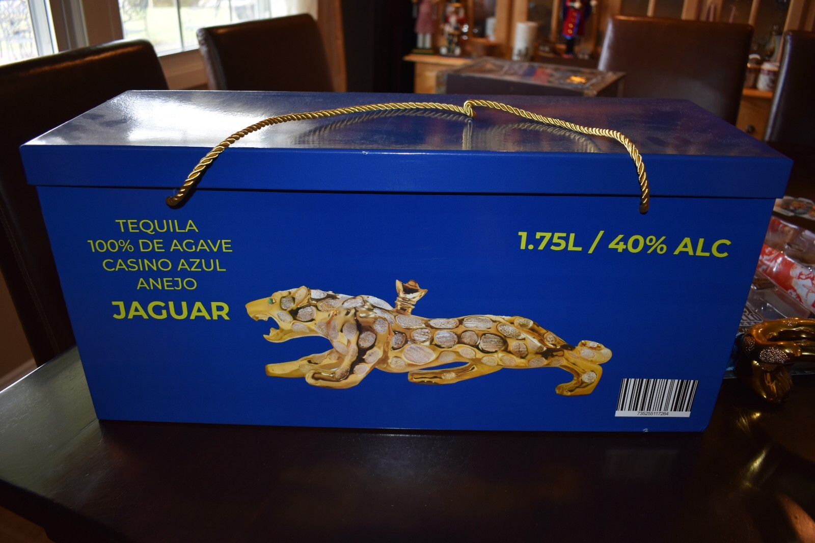 Casino Azul Anejo Jaguar Tequila Bottle Empty w/Box See Pix ! Great