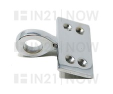 Merriway Sash Window Eye Flat Hook Pull Lift Polished Chrome or Solid Brass