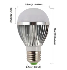 1PC 15W 5X3W E27 E26 LED 940nm IR Infrared Bulb for CCTV Total invisible no glow