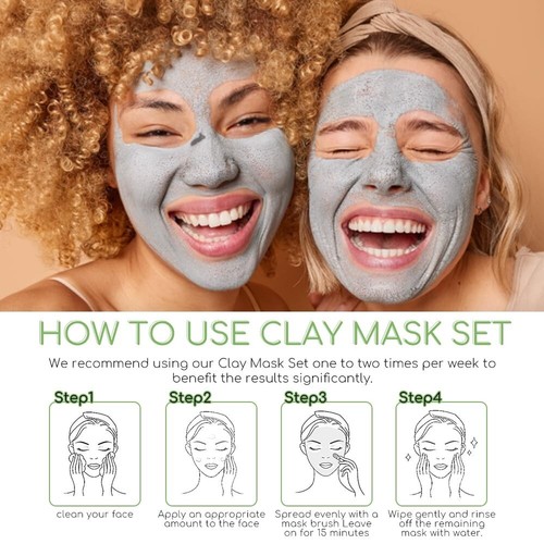 4pcs Clay Mask for Face,Dead Sea Mud Mask,Facial Masks for Women Skin Care 17 oz - Picture 8 of 8