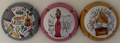Albert De MILLY Champagnerkapseln 3er Set nummeriert 480
