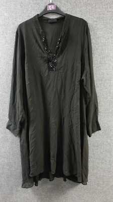 Evans Live Unlimited Embellished Tunic Dress Black UK 22 LN100 VV 01