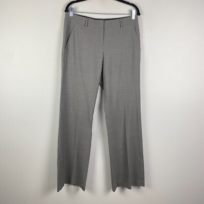 Theory Trouser Pants Womens 8 Wool Wide Leg Emory Sevona Gray