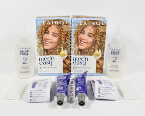 2 Clairol Nice n Easy Permanent Hair Color #7 Dark Blonde - NO CONDITIONER