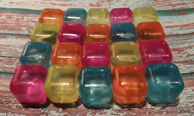 20x wiederverwendbare Eiswürfel bunt aus Kunststoff Party Cocktail Drink mehrweg