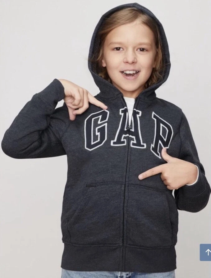Gap Factory Kids Boy Sherpa Hoodie Sweatshirt Navy Blue Size Extra