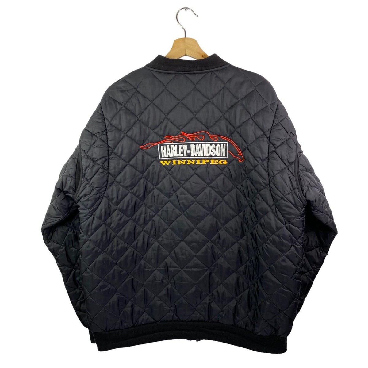 VTG Harley Davidson Winnipeg Canada Embroidered Quilted Freezer