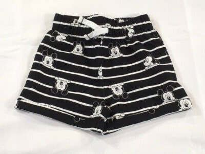 Disney Jumping Beans 6 Months Infant Boys Shorts - Mickey Striped Black