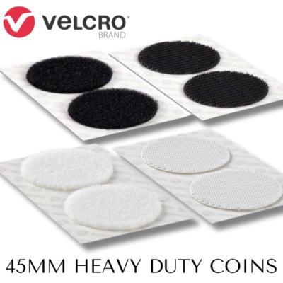 Velcro® HEAVY DUTY Stick On Coins Hook & Loop Klebepunkte Münzen stark haftend